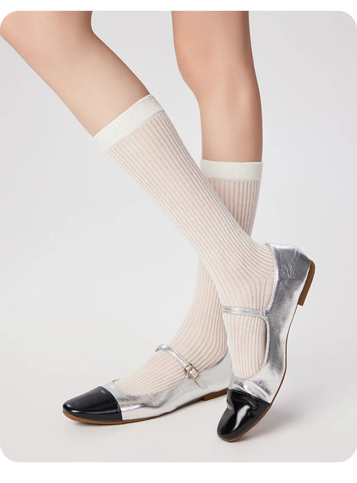 Hollow Mesh Breathable Ballet Style Socks