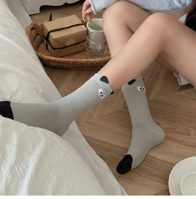 Long Preppy Style Cartoon Socks