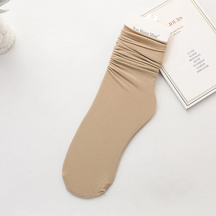 Ice Loose Calf Tube Sock Colorful Knee Nylon Socks