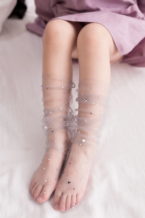 Mesh Lace Summer  Transparent Loose Long Socks