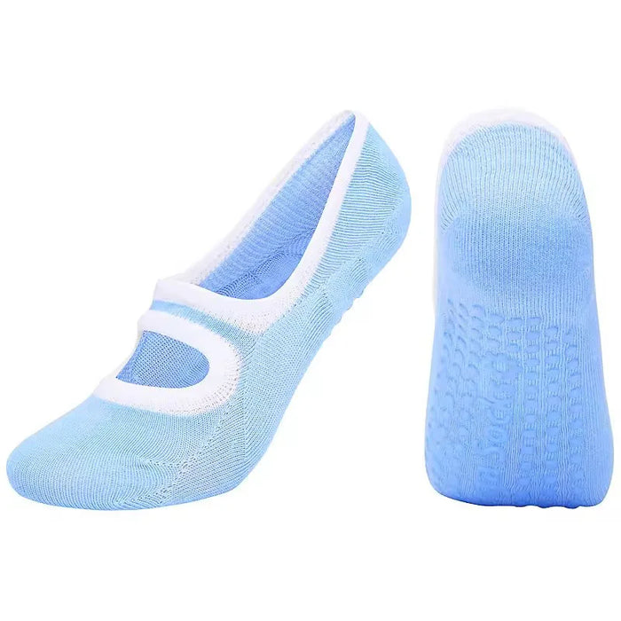 Multi Colored Plus Size Women's Yoga Socks