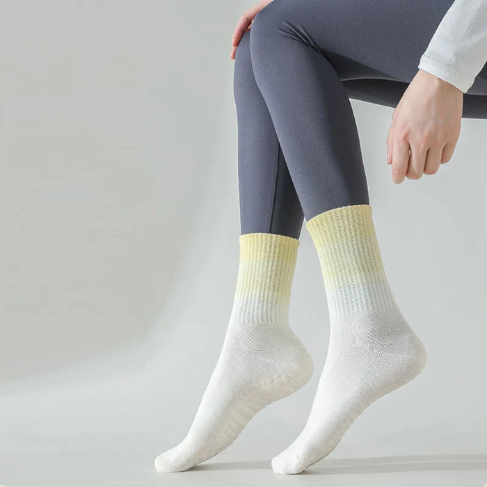 yoga-socks-womens-pilates-cotton-non-slip-silicone-indoor-fitness-dance-color-gradient-sports-socks