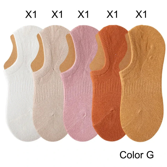 5 Pairs/  Invisible Low Cut Socks
