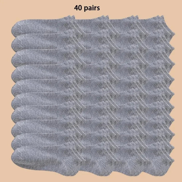 10-12-20-40-pairs-men-boat-socks-business-sport-sweat-absorption-mature-summer-autumn-solid-color-soft-non-pilling-ankle-socks