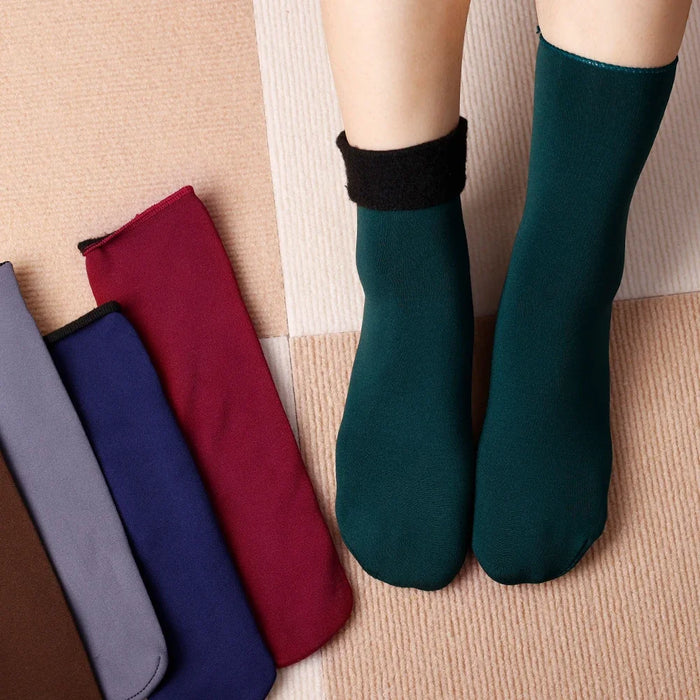 Winter Warm Women Socks Soft Thicken Thermal Plush Socks Girls