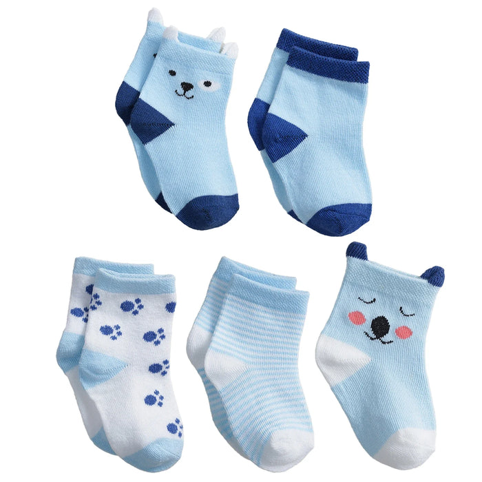 10 Pairs  0-3 Years Kids Soft Cotton Cartoon Animal Cartoon Children's Socks