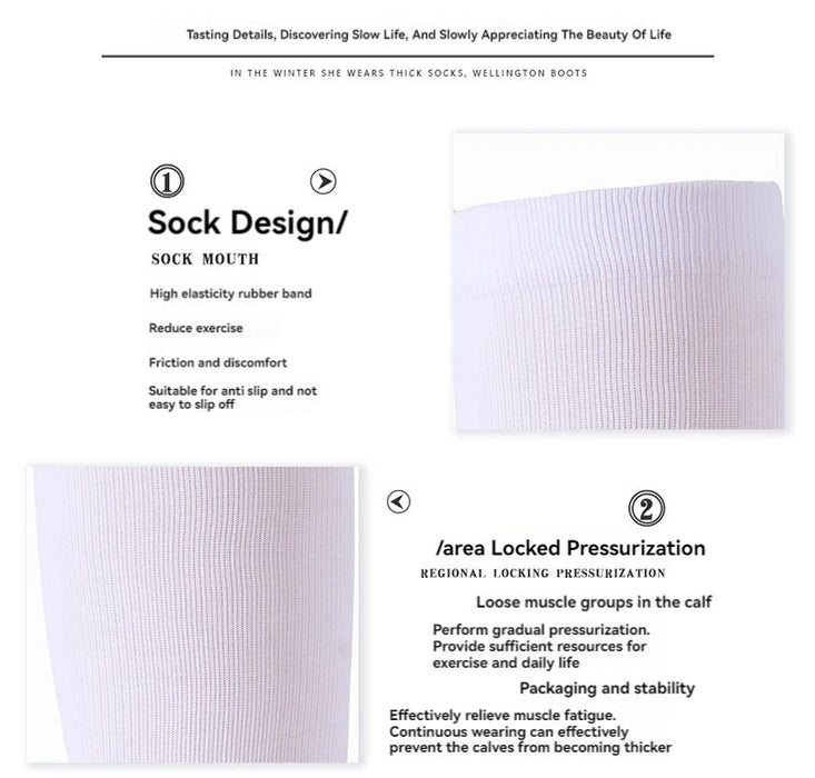 1 Pair Soild Color Compression Stockings