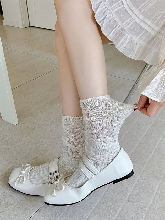Ballet Wind Solid Color Stockings Socks