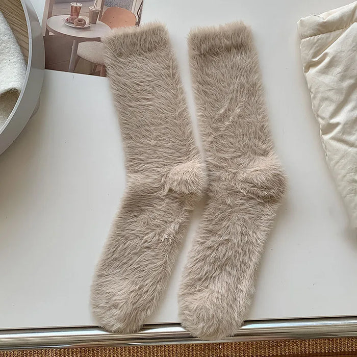 Mink Fleece Middle Tube Socks Men's Socks