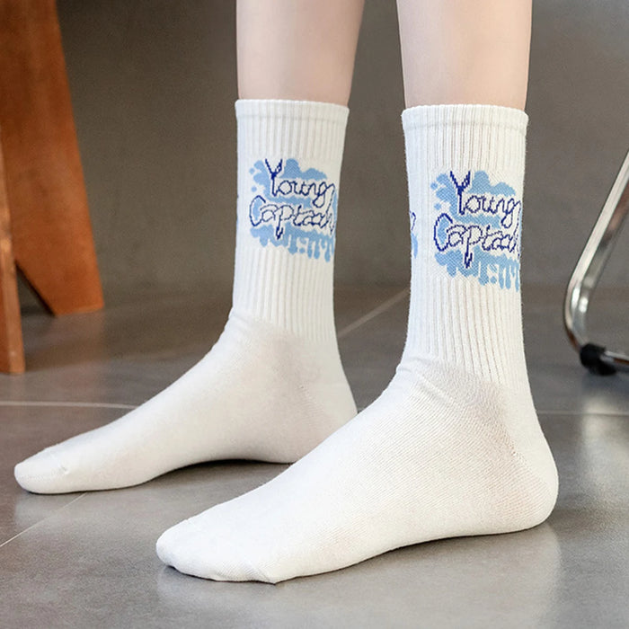 9 Pairs/Set Unisex Socks Letters Printed