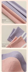 women-anti-skid-yoga-socks-grips-cotton-mid-tube-bottom-breathable-fitness-dance-barre-workout-pilates-socks-7-colors
