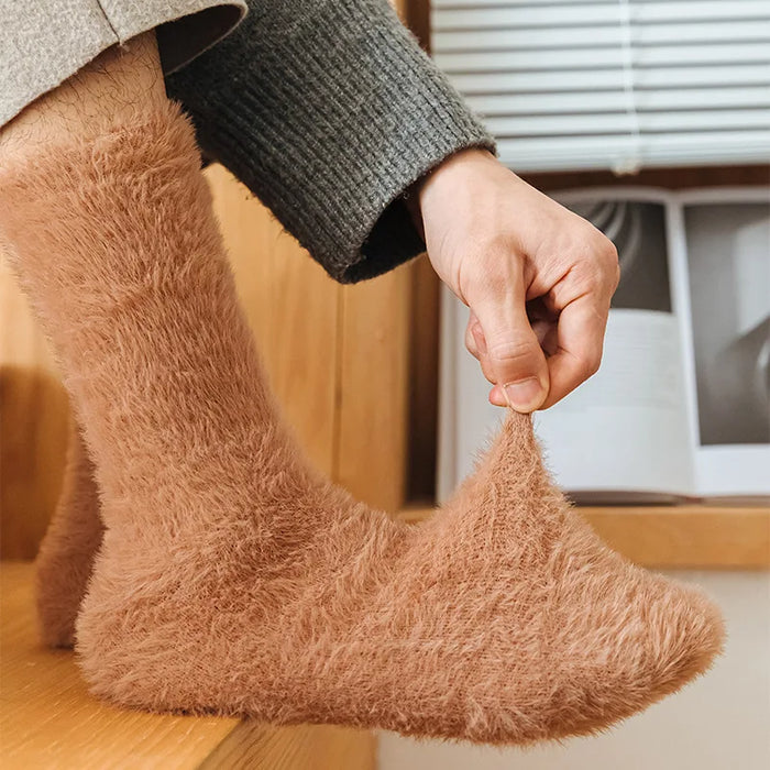 Mink Fleece Middle Tube Socks Men's Socks