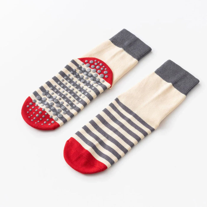 fashion-stripes-socks-for-women-yoga-pilates-fitness-socks-anti-slip-color-matching-aerobics-sport-tube-dancing-floor-socks