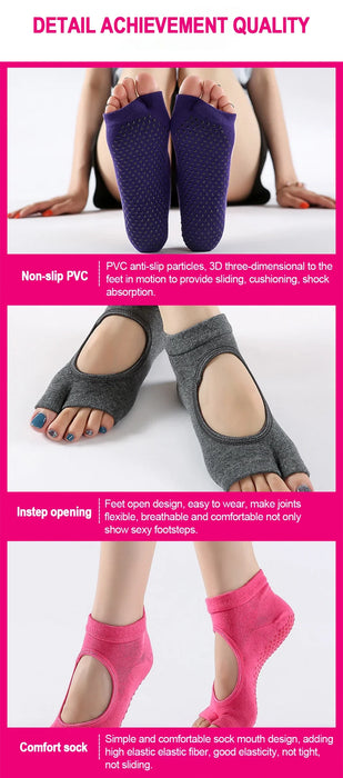 women-two-toes-yoga-socks-ballet-dance-half-fingers-sock-slippers-quick-dry-breathable-non-slip-silicone-sport-pilates-socks