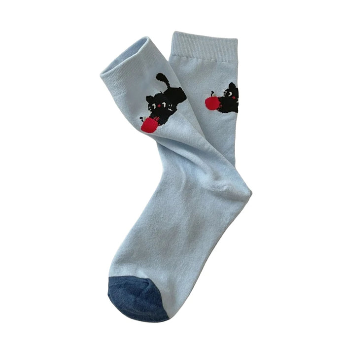 Long Preppy Style Cartoon Socks