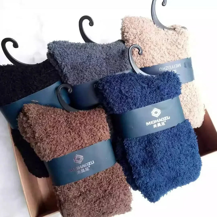 1/3pairs Men Coral Fleece Socks
