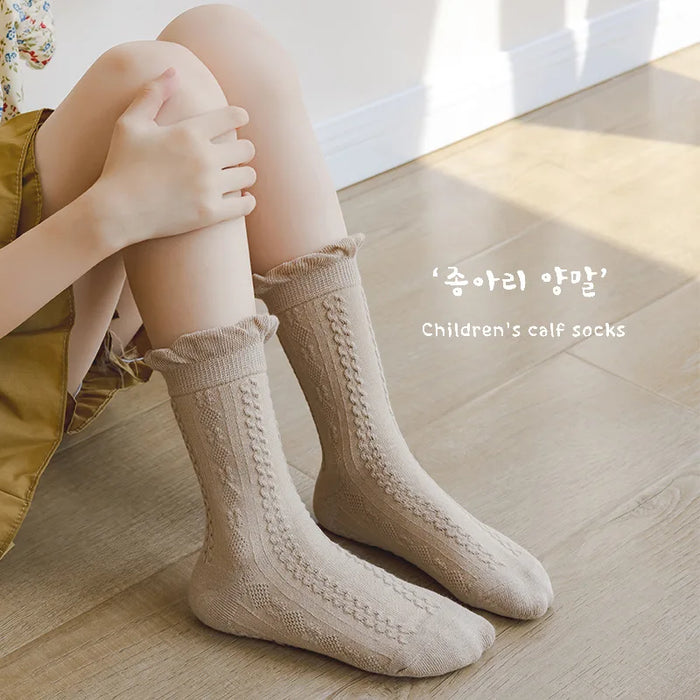 5 pairs / 1-12Y  Kids Lolita Fancy Socks