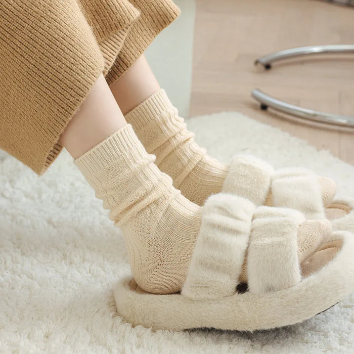 Warm Velvet Cashmere Wool Diamond Winter Socks
