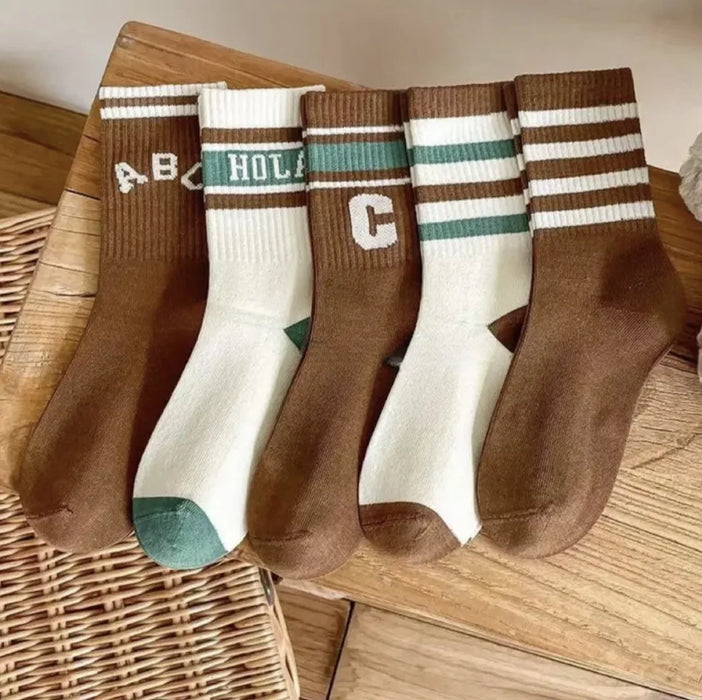 5 Pair/set Sporty Autumn Kids Boy Girl Sock