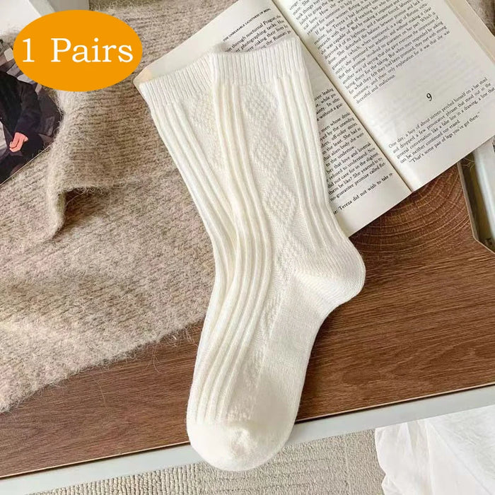 Warm Velvet Cashmere Wool Diamond Winter Socks