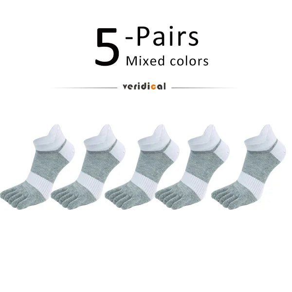 5 Pairs Five Finger Ankle Sport Socks