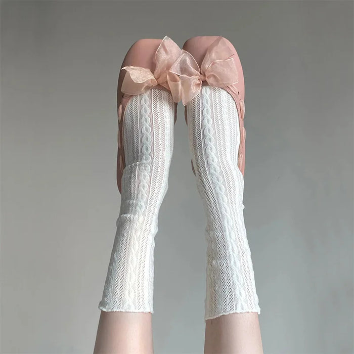 Mid-calf Lace Casual Floral Socks