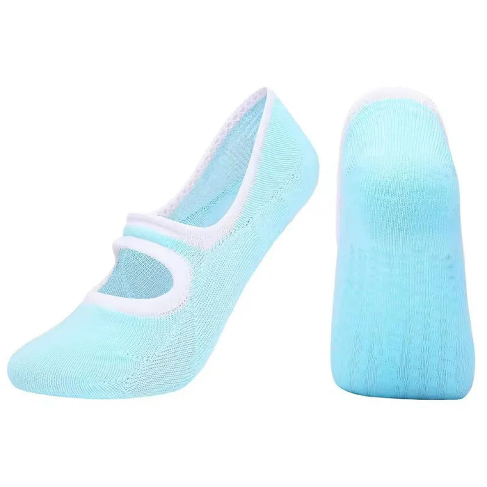 Multi Colored Plus Size Women's Yoga Socks