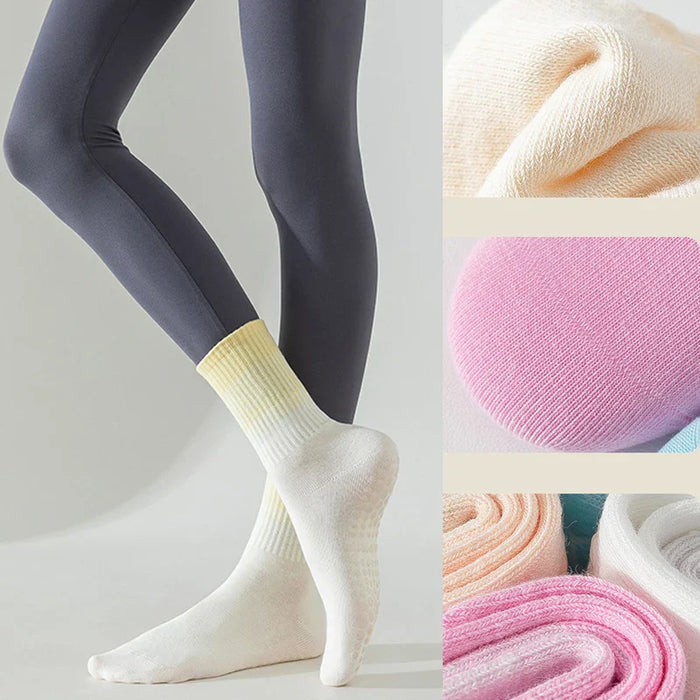 yoga-socks-womens-pilates-cotton-non-slip-silicone-indoor-fitness-dance-color-gradient-sports-socks