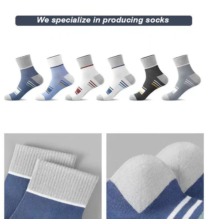 6Pairs Men Socks Breathable Cotton Sports