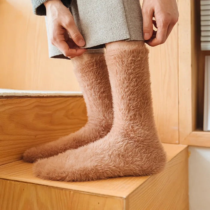 Mink Fleece Middle Tube Socks Men's Socks