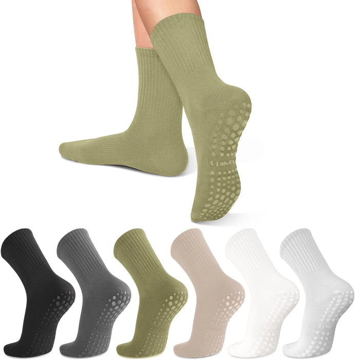 4-6 pairs of women's anti slip grip yoga Pilates ballet socks