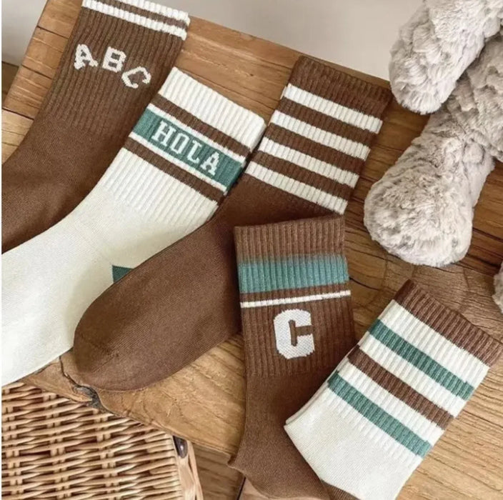 5 Pair/set Sporty Autumn Kids Boy Girl Sock