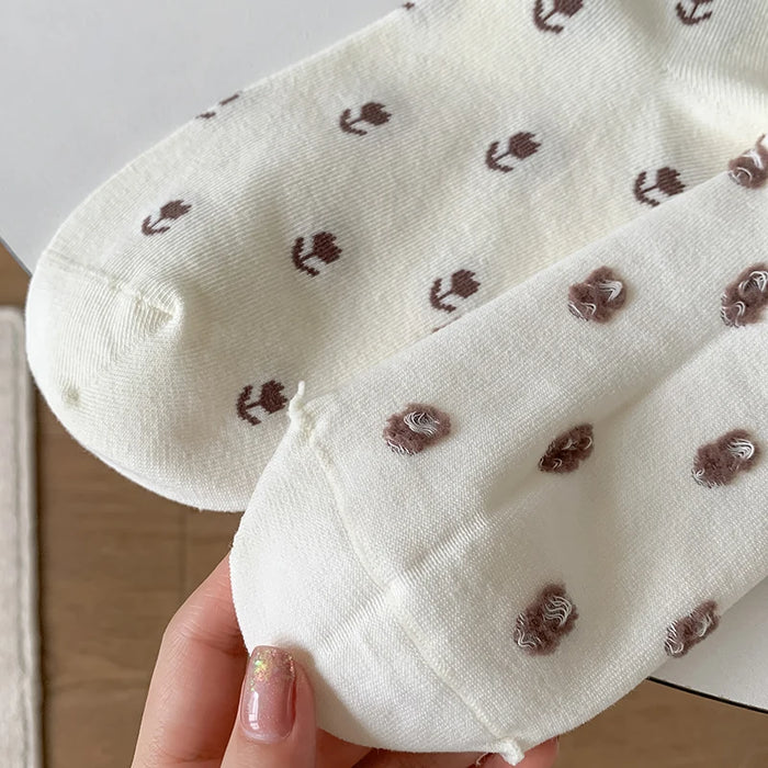 Long Breathable Retro Female Flower Socks