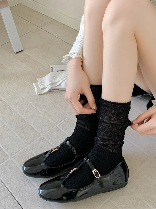 Ballet Wind Solid Color Stockings Socks