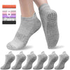 women-yoga-socks-sports-anti-slip-silicone-fitness-professional-training-running-pilates-protecting-heel-ear-short-socks-cotton