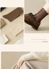 5-pairs-of-womens-socks-mid-tube-stacked-socks-solid-color-flat-bottom-casual-socks-black-and-white-spring-and-autumn-socks