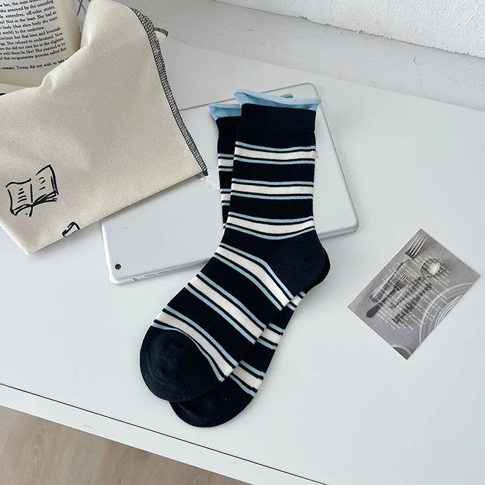 Various Stylish Cotton Medium Tube Design Socks