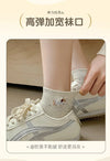womens-socks-cartoon-dog-embroidery-short-socks-spring-summer-thin-cute-cotton-socks-boneless-sweat-absorbing-wave-point-socks