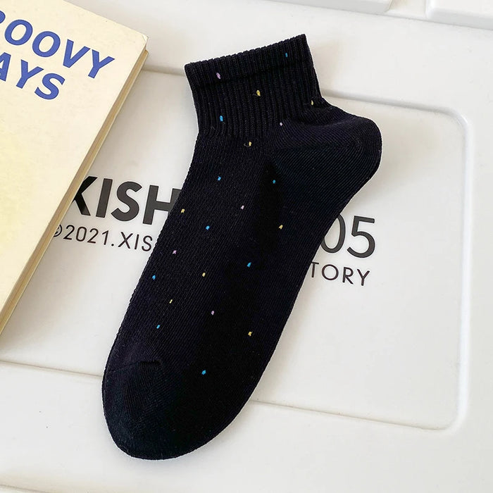 Colourful Dot Print Daily Summer Socks
