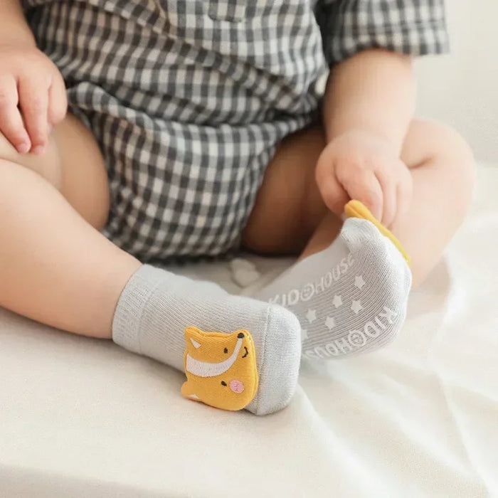 Animal Print Baby Socks Baby Toddler Non-slip Newborn Cotton Socks