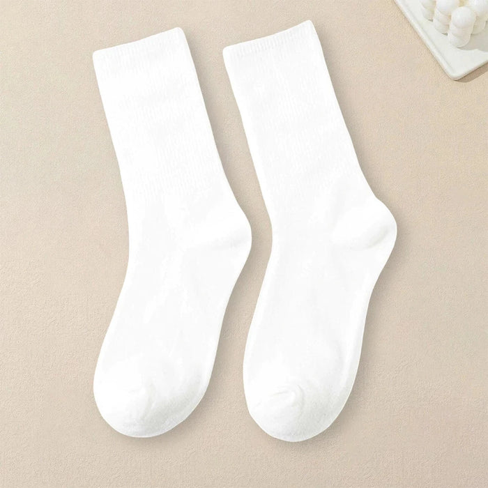 Women Solid Color Socks