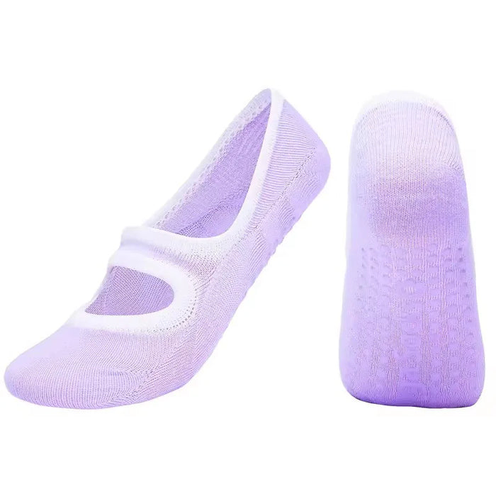 Multi Colored Plus Size Women's Yoga Socks