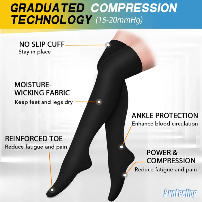 1Pair Compression Socks Knee High