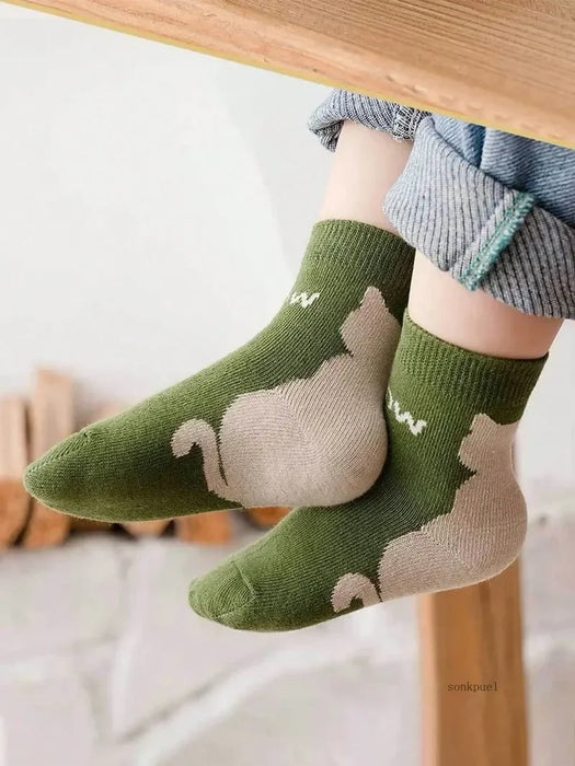 5-pairs-of-four-season-baby-socks-spring-fall-cartoon-kitten-winter-mid-tube-kidsrens-socks-boys-and-girls-kidsrens-socks
