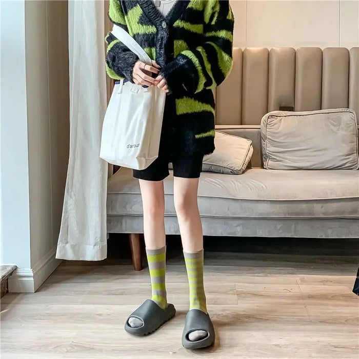 Combed Cotton Striped Socks