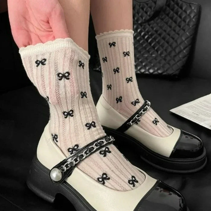 Bow Loose Long Socks