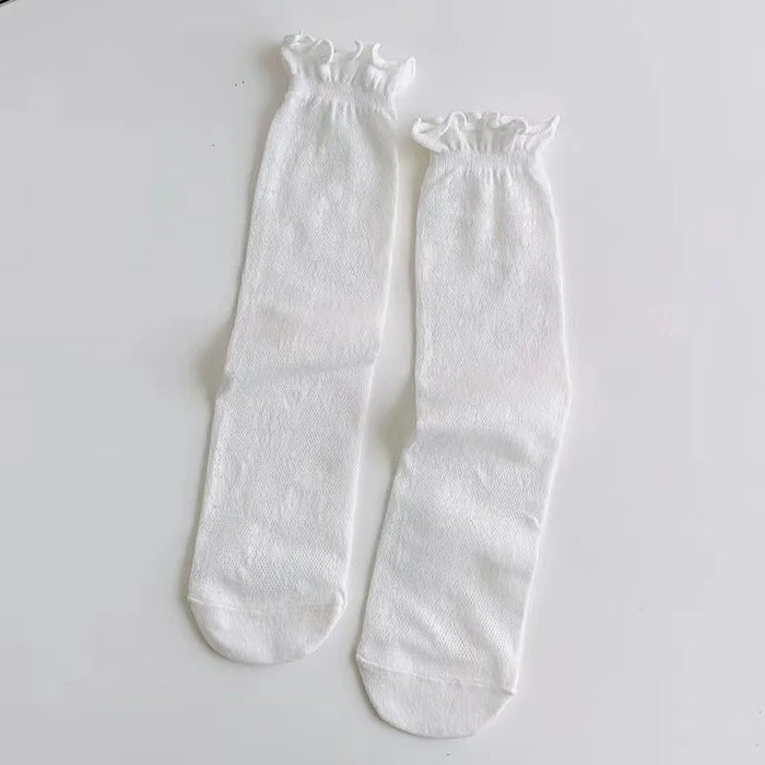 Lolita Women Hollow Out Breathable Mesh Lace Socks