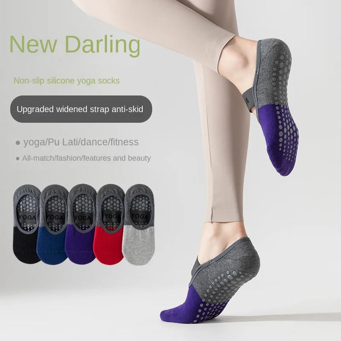 Patchwork colour pilates socks