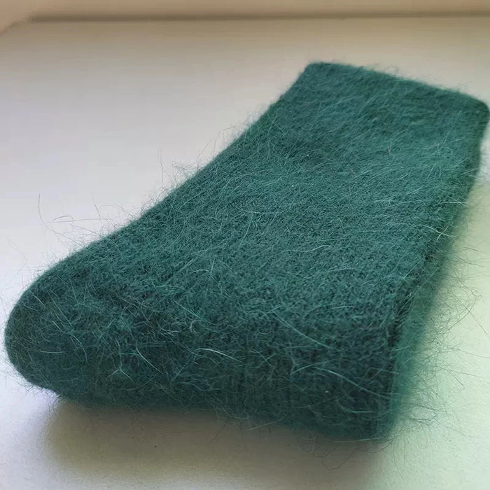 Thickened With Wool Warm Rabbit Hair Socks  Cashmere Stockings