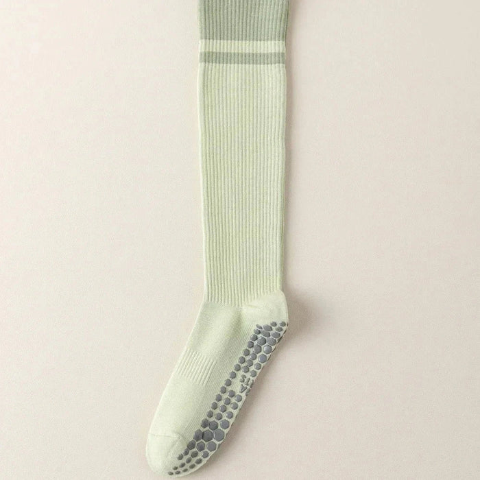 2-pairs-grip-pilates-socks-women-non-slip-yoga-fitness-calf-compression-socks-high-quality-cotton-running-sports-socks-ladies